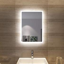 SONNI Badspiegel mit Beleuchtung 60x40 cm LED