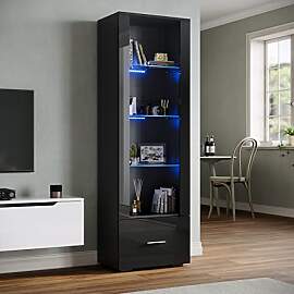 SONNI Glasvitrine mit Led Beleuchtung