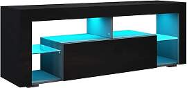SONNI Lowboard Schwarz, TV Board Hochglanz, mit