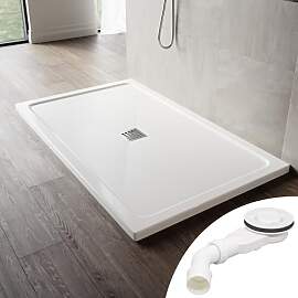 SONNI Quadratische Form Duschtasse 150x90x4 cm -