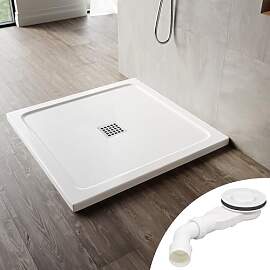 SONNI Quadratische Form Duschtasse 90x90x4 cm -