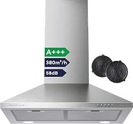 Soonye A+++ Dunstabzugshaube 60cm Umluft 380
