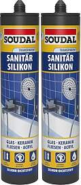 Soudal Sanitär-Silikon, 300 ml, Grau -