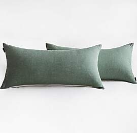 SOULFUL Kissenbezug 40x80 Baumwolle Salbei Grün,