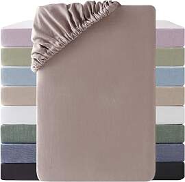 SOULFUL Spannbettlaken 90x190cm, 100% Gewaschene