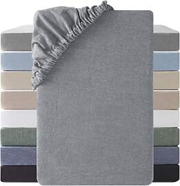 SOULFUL Spannbettlaken 90x190cm, 100% Gewaschene