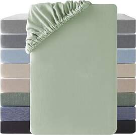 SOULFUL Spannbettlaken 90x190cm, 100% Gewaschene