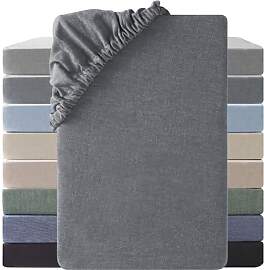 SOULFUL Spannbettlaken 90x190cm, 100% Gewaschene