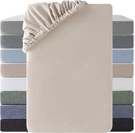 SOULFUL Spannbettlaken 90x190cm, 100% Gewaschene