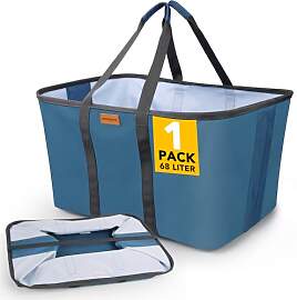 SOUTHGATE Faltbarer Wäschekorb 68L, extra flach 2 