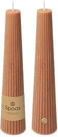 Spaas Gerippte Kerze 25h, beige