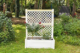 Spalier KHW, weiß, B:100cm H:140cm T:43cm,