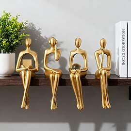 Spalivivre Abstrakte Sitzfiguren Set, 4 Stück