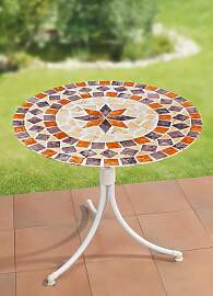 Spann-Tischdecke mit mediterranem Dessin,