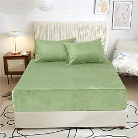 Spannbettlaken 120 x 200 warm Hellgrün Grün