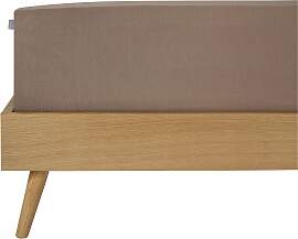Spannbettlaken SCHIESSER "Elli", braun,