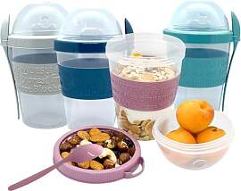 spar-home® 4er Set Joghurtbecher To Go 600ml