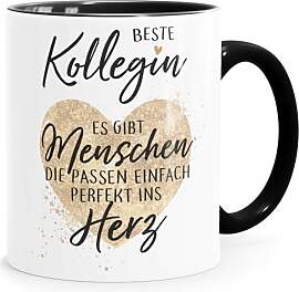 SpecialMe® Kaffee-Tasse Beste Kollegin Herz
