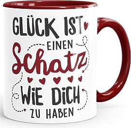 SpecialMe® Kaffee-Tasse Glück ist einen Schatz