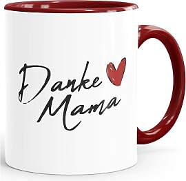 SpecialMe® Kaffee-Tasse Herz Danke Mama