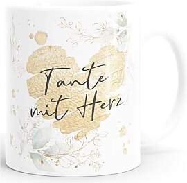 SpecialMe® Kaffee-Tasse [Wunschtext] mit Herz -
