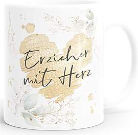 SpecialMe® Kaffee-Tasse [Wunschtext] mit Herz -