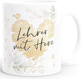 SpecialMe® Kaffee-Tasse [Wunschtext] mit Herz -