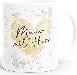 SpecialMe® Kaffee-Tasse [Wunschtext] mit Herz -