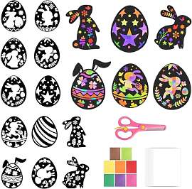 SPERMUOY Ostern fensterbilder Bastelset,12 Stück