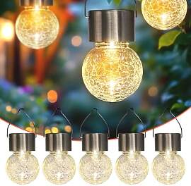 Spetebo 5x LED Solar Hängeleuchte - Garten Deko