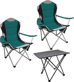 Spetebo Camping Sitzgruppe 3-teilig mit Aluminium