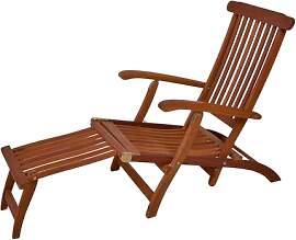 Spetebo Eukalyptus Deckchair mehrfach verstellbar