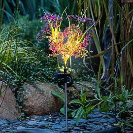 Spetebo Garten Solarstecker Heidekraut mit 28 LED