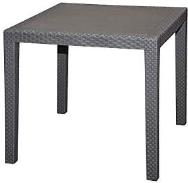 Spetebo Garten Tisch Rattan in anthrazit -