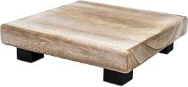Spetebo Holz Blumenhocker Natur eckig klein - 21 x 
