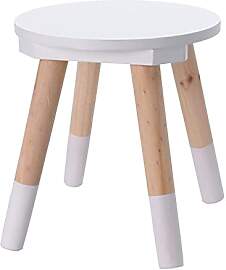 Spetebo Kinder Hocker in weiß/Natur - ca. 24 26
