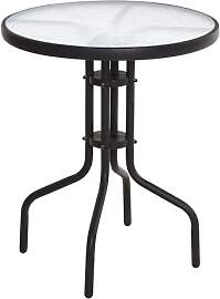 Spetebo Metall Glastisch rund - 70x60 cm -