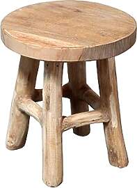 Spetebo Teak Blumenhocker 17 x 15 cm rund - natur