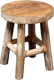 Spetebo Teak Blumenhocker 22 x 17 cm rund -