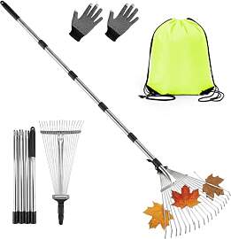 Spetsbst Laubbesen Edelstahl, 218cm Gartenrechen