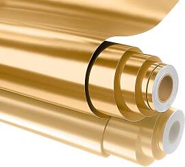 Spiegelfolie Selbstklebend Tapete,Gold