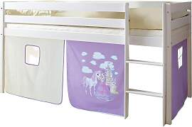 Spielbett Holz Malte ca. 90x200 cm Flieder/Weiß