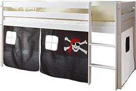 Spielbett Holz Malte ca. 90x200 cm Schwarz