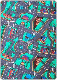 Spielteppich Ralley in Bunt ca. 100x175cm