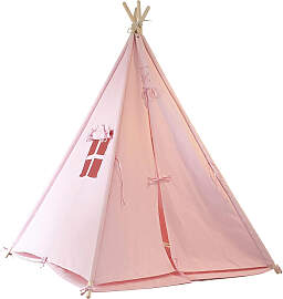 Spielzelt, Rosa, Holz, Fichte, 120x160x120 cm, EN