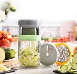 Spiralizer und Gemüse-Reibe mit Rezepten