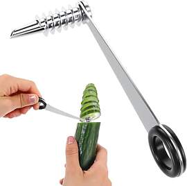 Spiralschneider aus Edelstahl für Gemüse wie