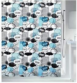 Spirella 10.18688 DV-PEVA Wow Black/Blue, 180X200