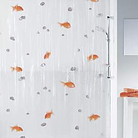 Spirella Anti-Schimmel Duschvorhang Goldfisch