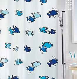 Spirella Anti-Schimmel Duschvorhang Hugo Blue